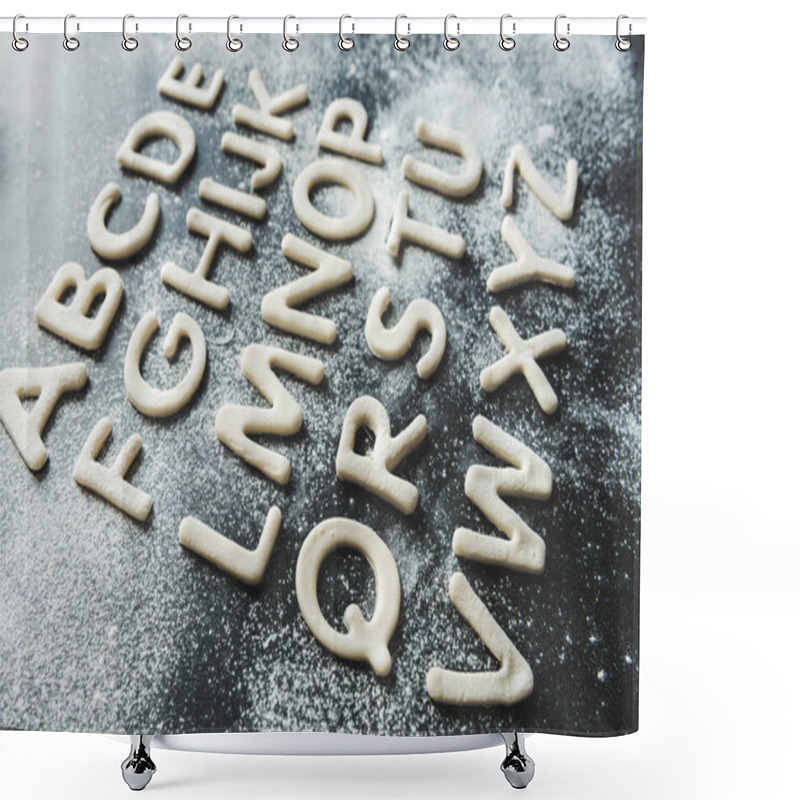 Personality  Dough For Cookies In Forms Of Letters Shower Curtains