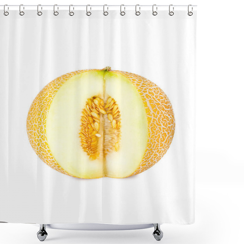 Personality  Galia Melon With A Cut Out Piece Shower Curtains