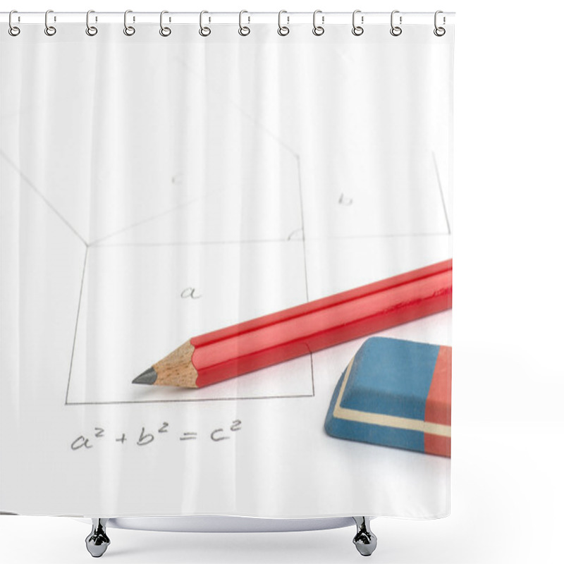 Personality  Pythagorean Theorem Shower Curtains