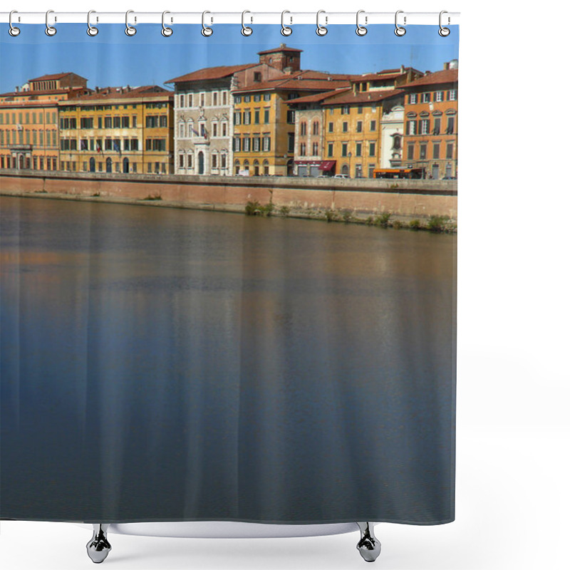 Personality  Arno River In The City Of Pisa Shower Curtains