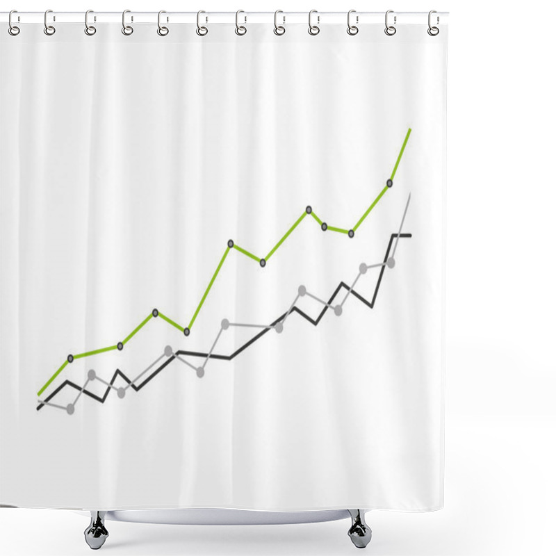 Personality  Arrow Growth Graphic Icon Shower Curtains