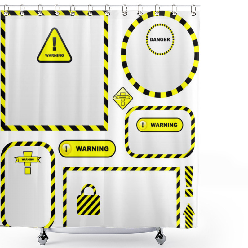 Personality  Warning Vector Banner. Shower Curtains