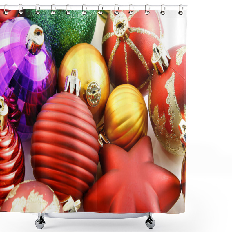 Personality  Christmas Ornaments Shower Curtains