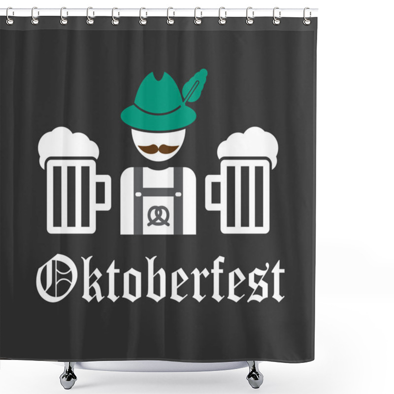 Personality  Greeting Card Oktoberfest Design Shower Curtains