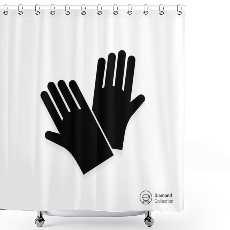 Personality  Rubber Gloves Shower Curtains