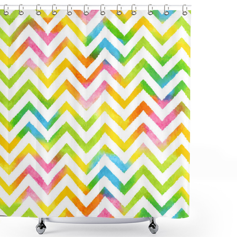 Personality  Geometric Chevron Seamless Pattern Shower Curtains