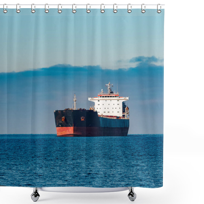 Personality  Black Cargo Ship Shower Curtains