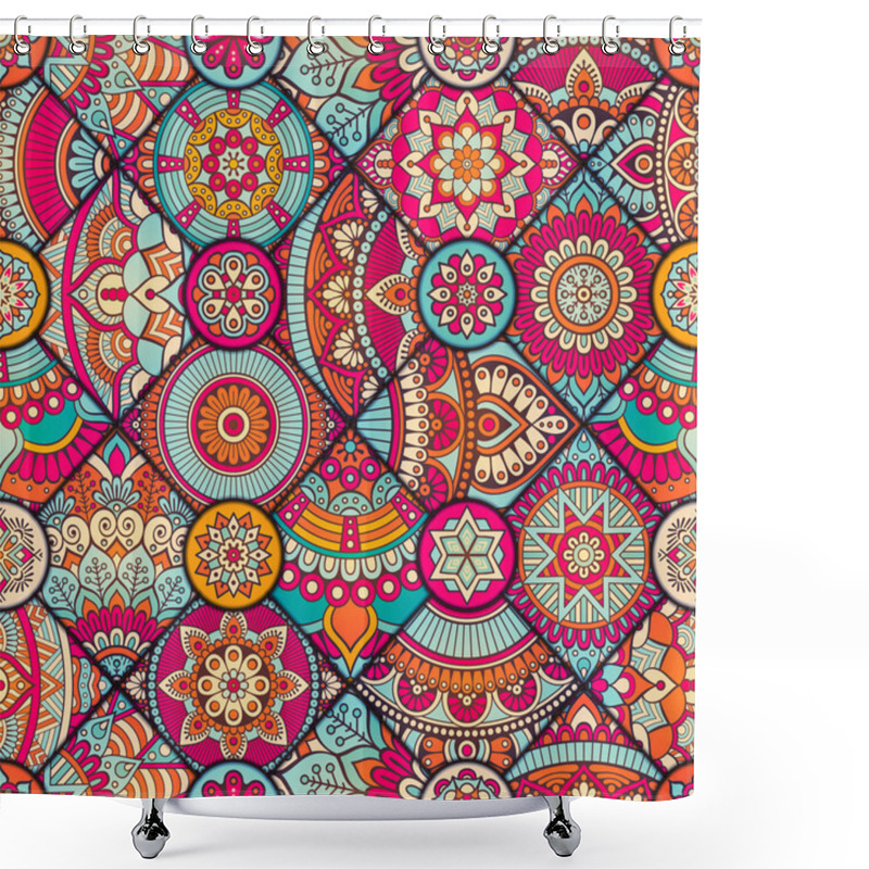 Personality  Ethnic Floral Seamless Pattern Shower Curtains