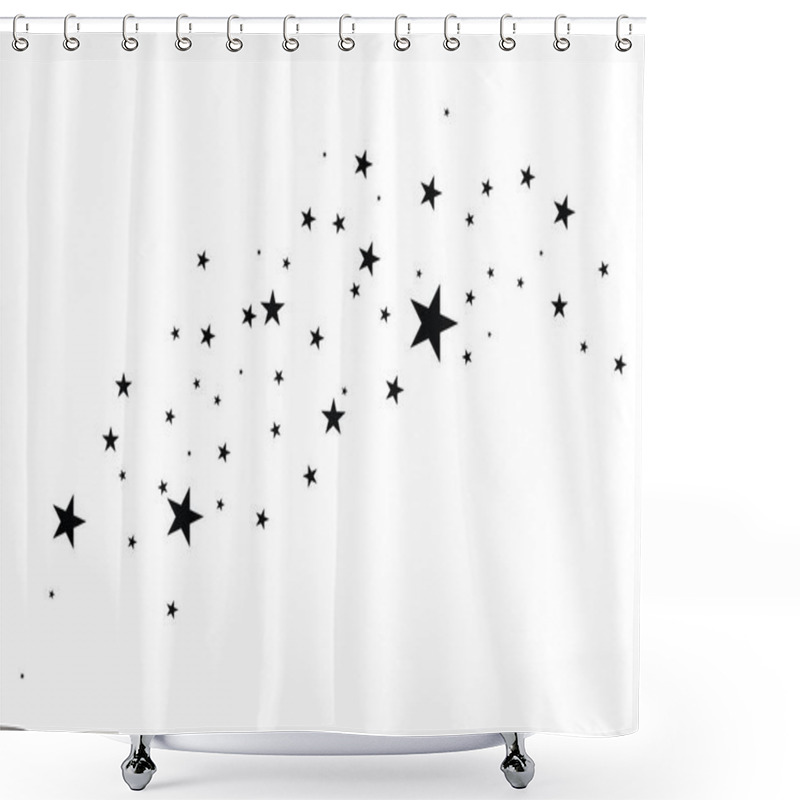 Personality  Stars On A White Background Shower Curtains