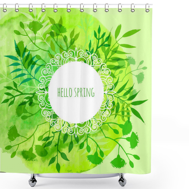 Personality  Floral Greeting Card Shower Curtains