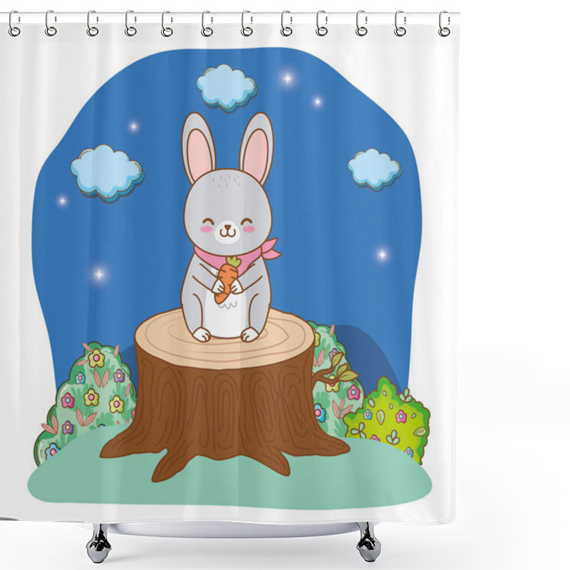 Personality  Cute Little Animal Cartoon Shower Curtains