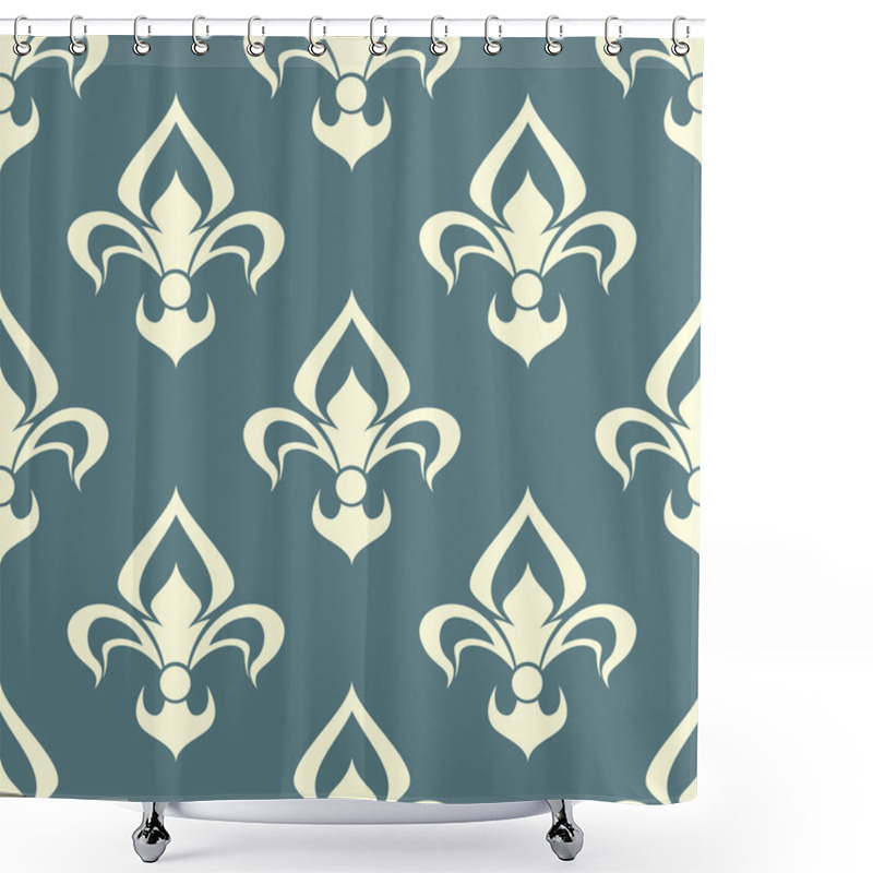 Personality  Seamless Floral Pattern With Arabesque Element Shower Curtains