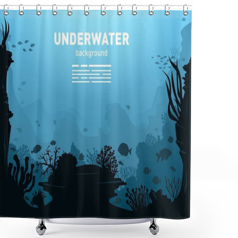 Personality  Underwater Background Illustration Shower Curtains