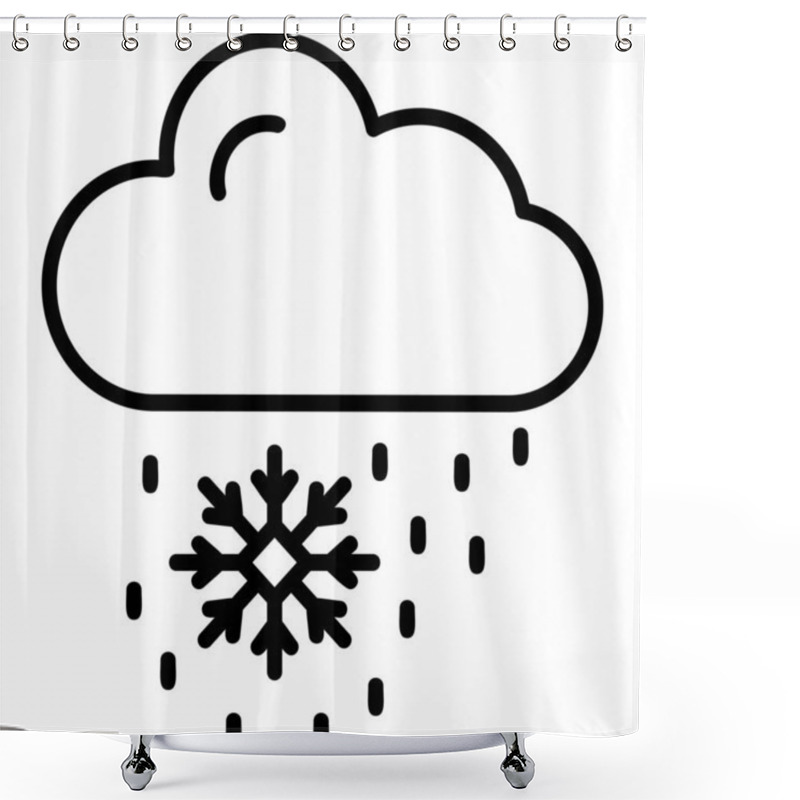 Personality  Snow. Web Icon Vector Illustration Shower Curtains