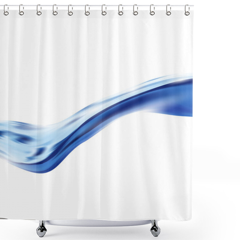 Personality  Vector Realistic Water Wave On White Background Shower Curtains