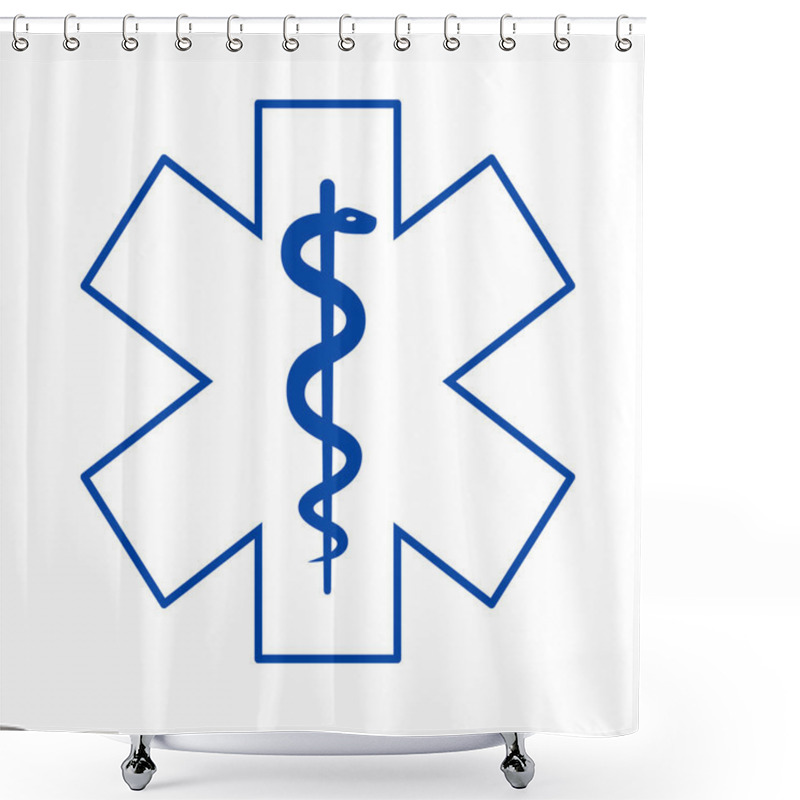 Personality  Medical Symbol Asclepius Shower Curtains