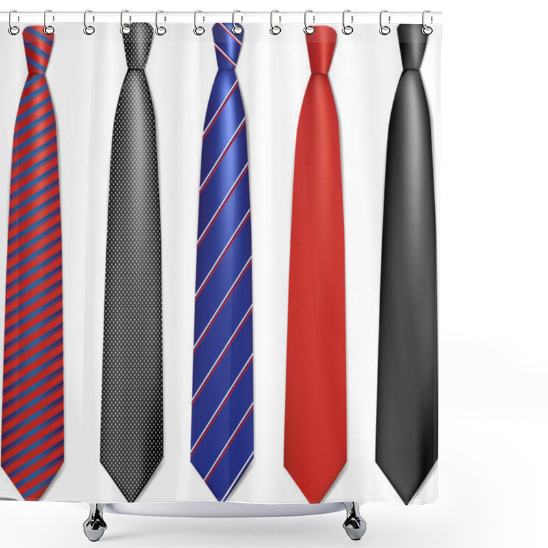 Personality  Neck Ties Collection. Shower Curtains