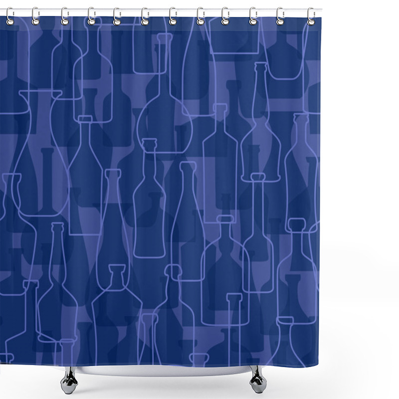 Personality  Bottles Seamless Pattern Background Shower Curtains