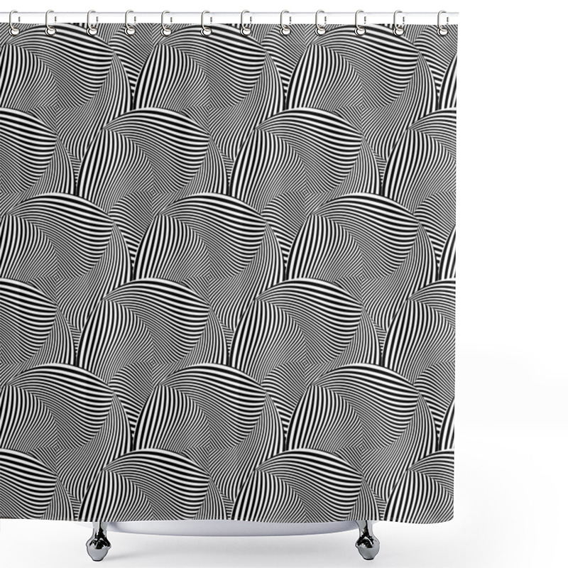 Personality  Abstract Pattern With Circles Shower Curtains