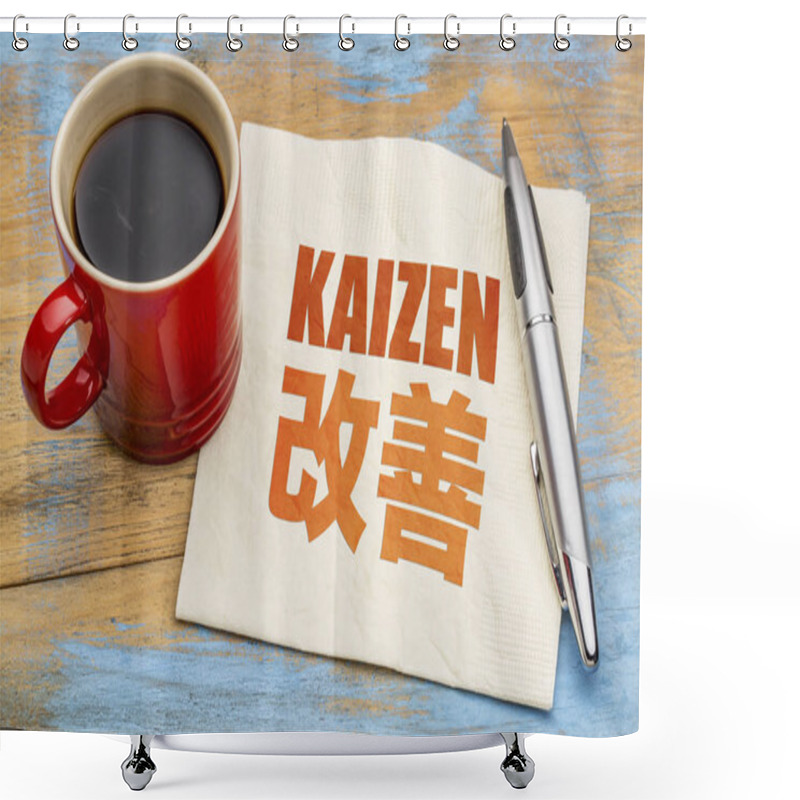 Personality  Kaizen -  Continuous Improvement Concept Shower Curtains