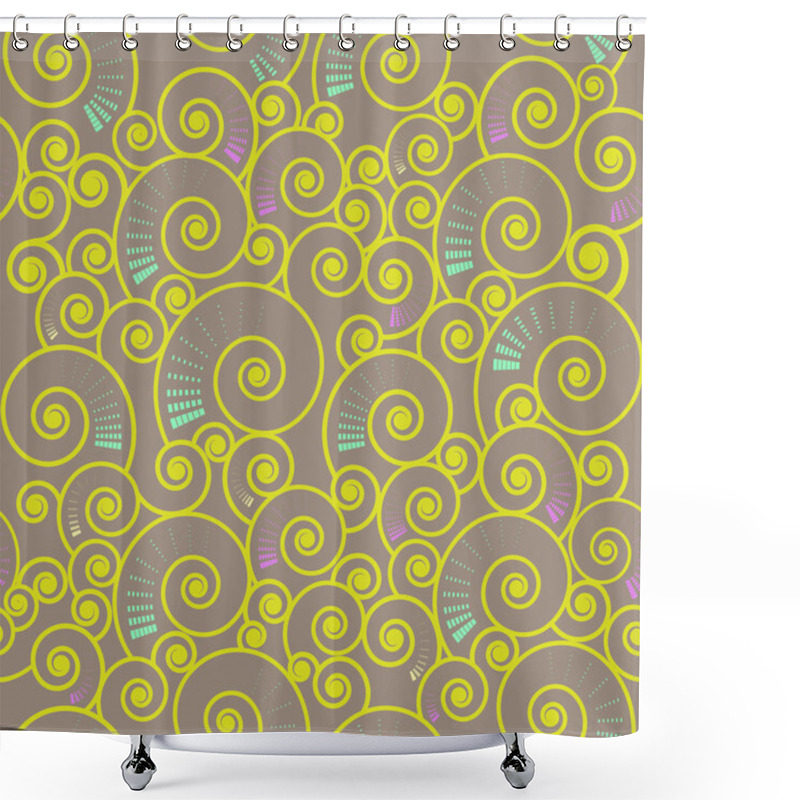 Personality  Seamless Spiral Pattern Shower Curtains