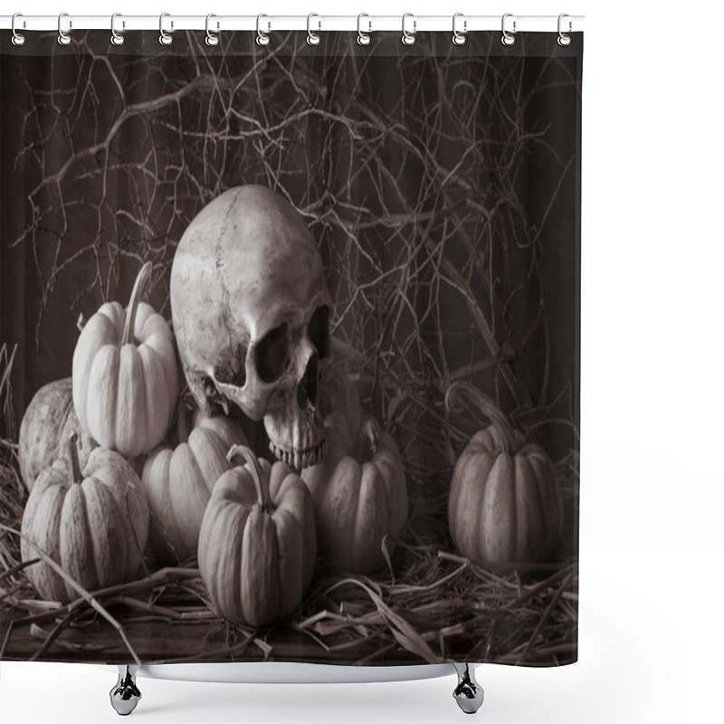 Personality  Still Life Pumpkins Shower Curtains