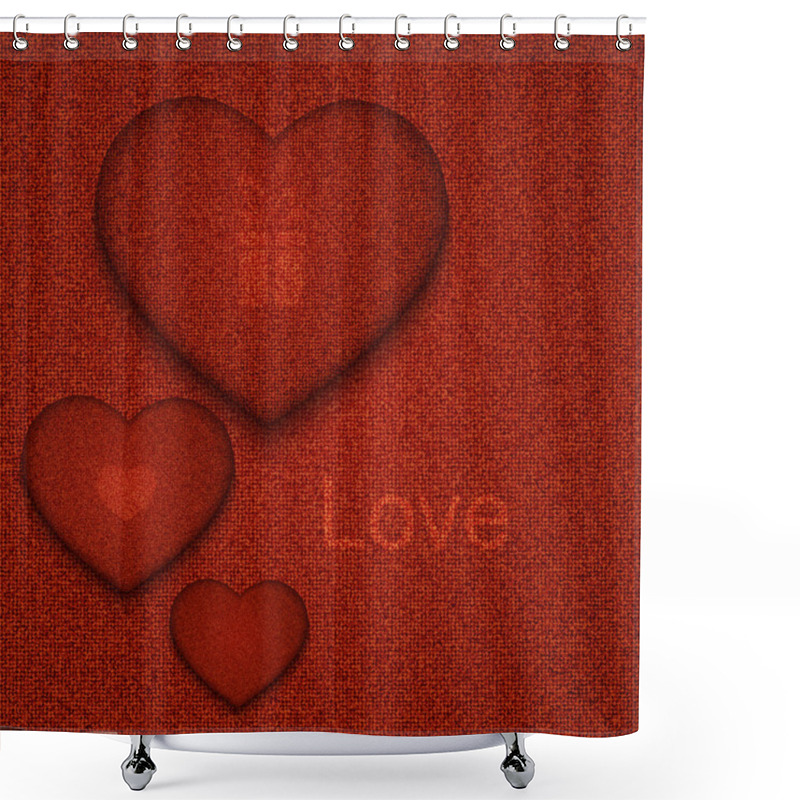 Personality  Vector Modern Denim Heart Background. Shower Curtains