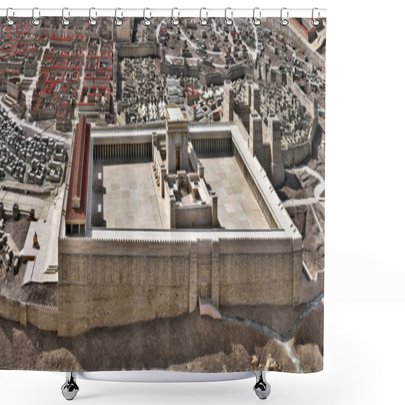 Personality  Model Of Jerusalem Temple Shower Curtains