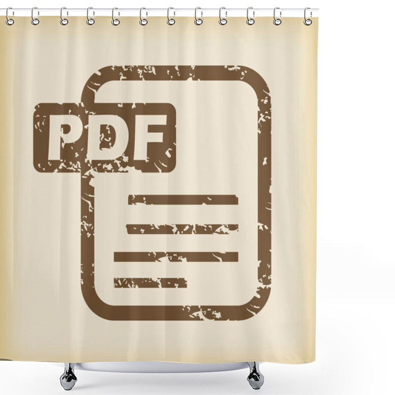 Personality  Grungy Pdf File Icon Shower Curtains