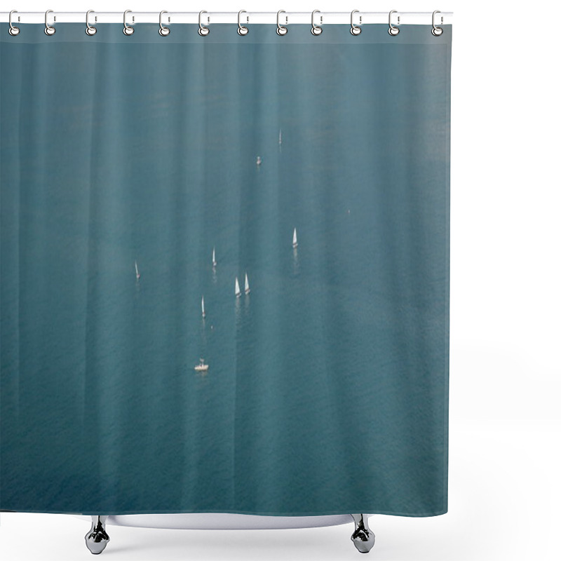 Personality  Hong Kong Ocean Park Overlooking Repulse Bay Sailing Competition Shower Curtains