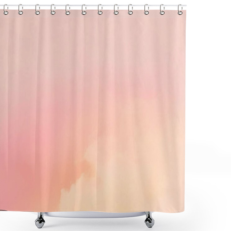 Personality  Soft Pink And Peach Gradient Minimalist Background Shower Curtains