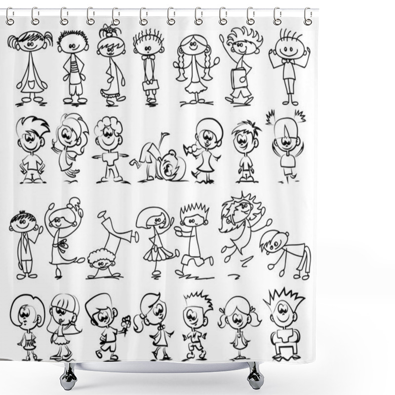 Personality  Cute Cartoon Kids Shower Curtains