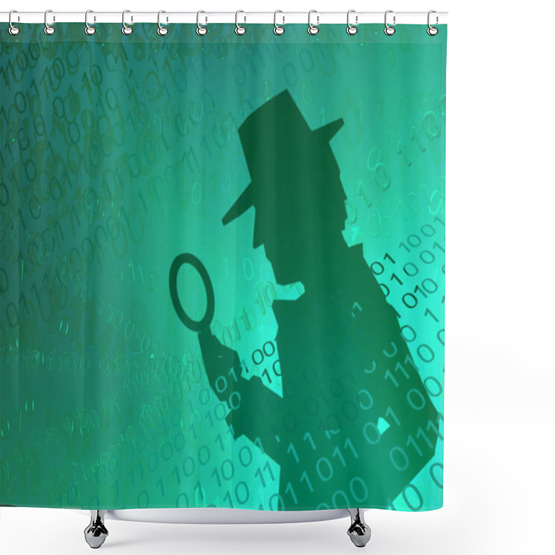 Personality  Virtual Detective Shower Curtains