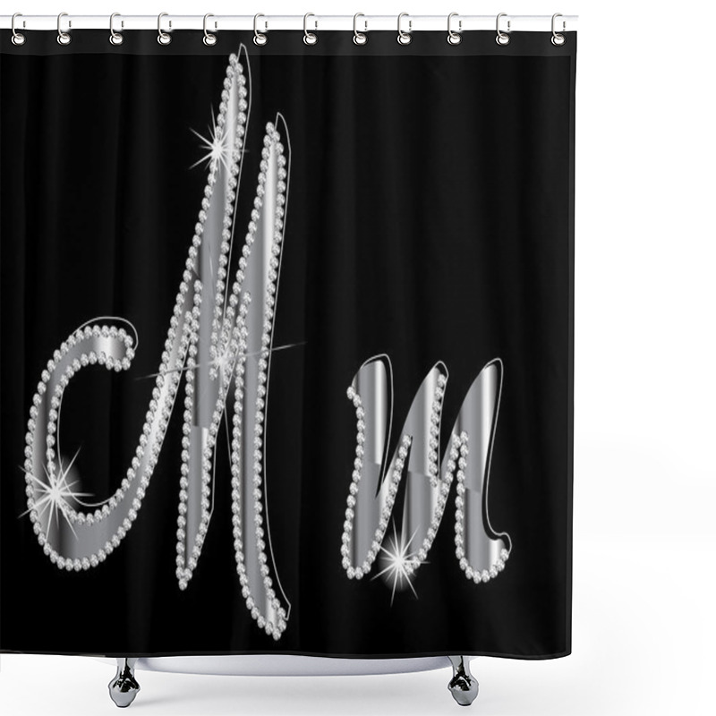 Personality  Diamond Letters Shower Curtains