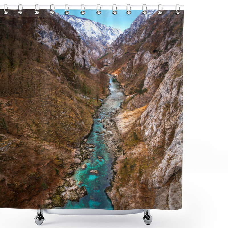 Personality  Piva River Canyon Shower Curtains