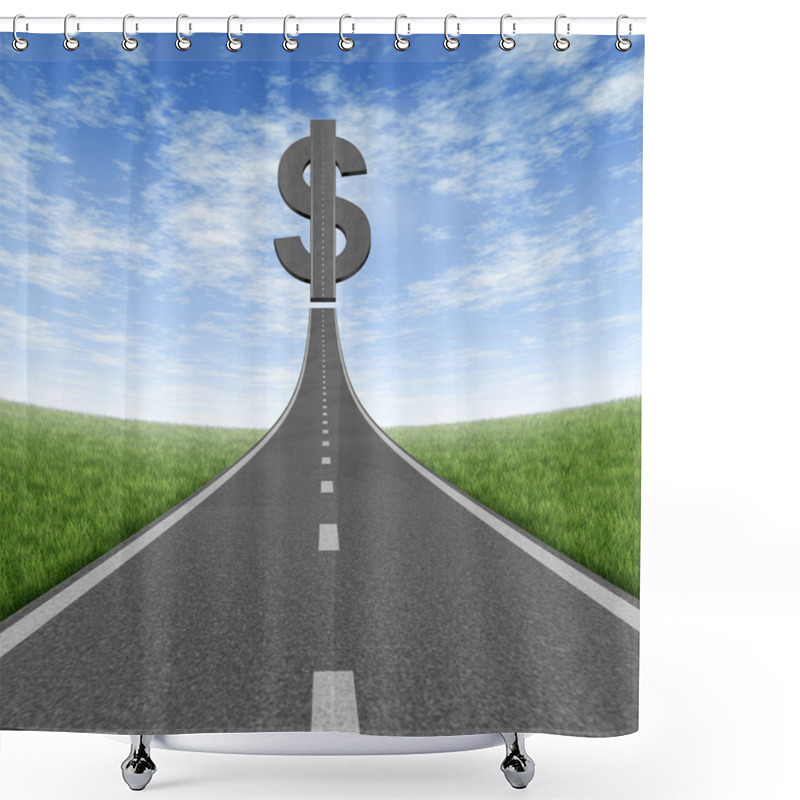 Personality  Highway To Wealth Shower Curtains