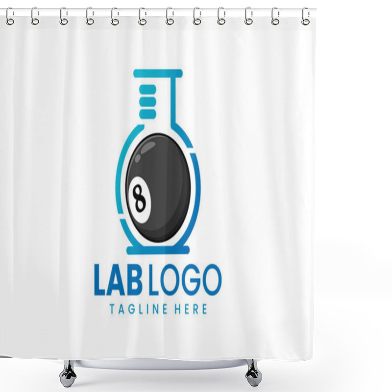 Personality  Innovative Lab And Billiard Logo, Great For Science, Sports, And Branding Projects Shower Curtains