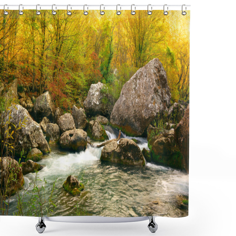 Personality  Autumn River Shower Curtains