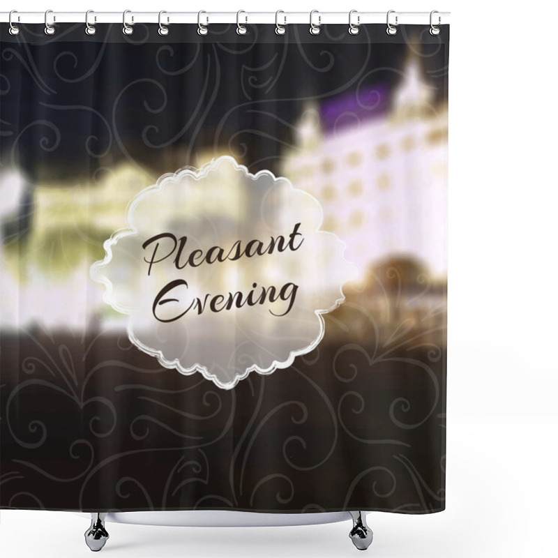 Personality  Pleasant Evening Lettering Shower Curtains