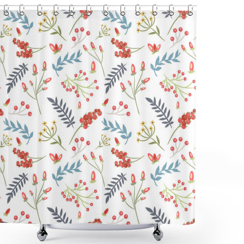 Personality  Elegant Seamless Pattern With Flowers, Vector Illustration Shower Curtains