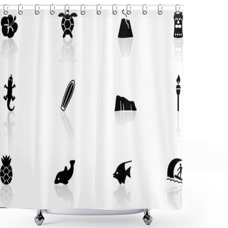 Personality  Hawaii Icons Shower Curtains