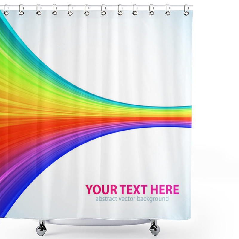 Personality  Rainbow Lines Background Shower Curtains