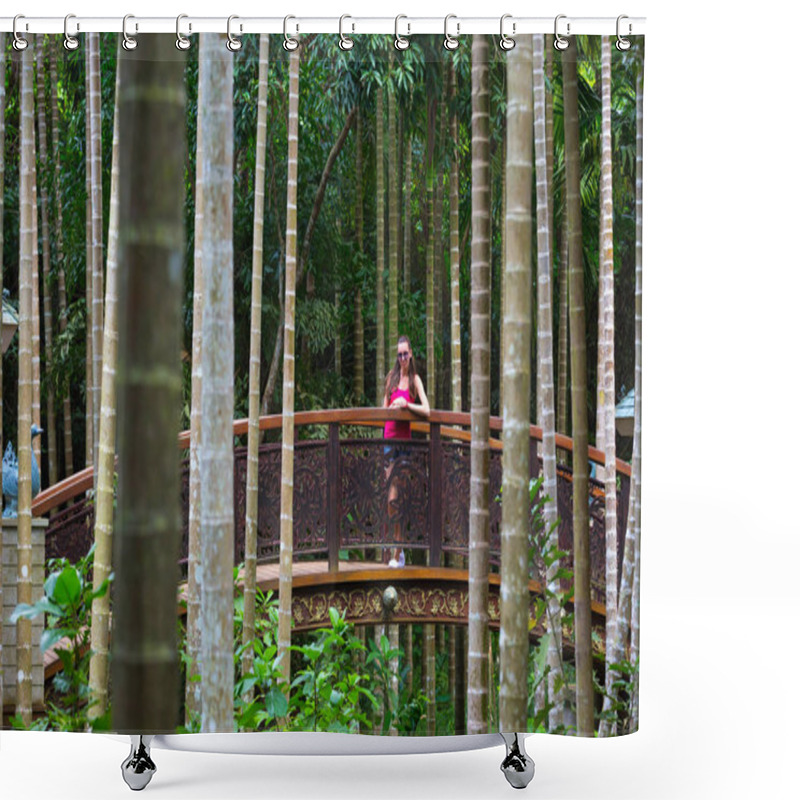 Personality  Walk In The Yalong Bay Tropic Paradise Forest Park, Hainan, Chin Shower Curtains