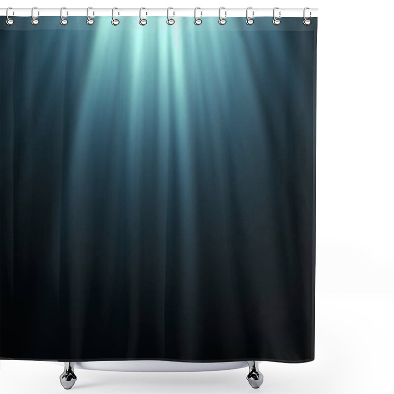 Personality  Underwater Scene With Sun Rays And Pop-bubbles 3d Illustration Shower Curtains