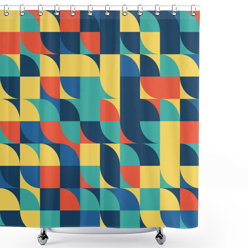 Personality  The Geometric Pattern By Stripes . Seamless Vector Background. Colour Texture Shower Curtains