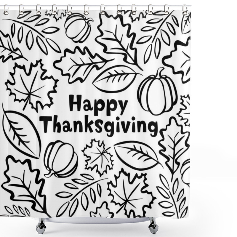 Personality  Happy Thanksgiving Day Shower Curtains