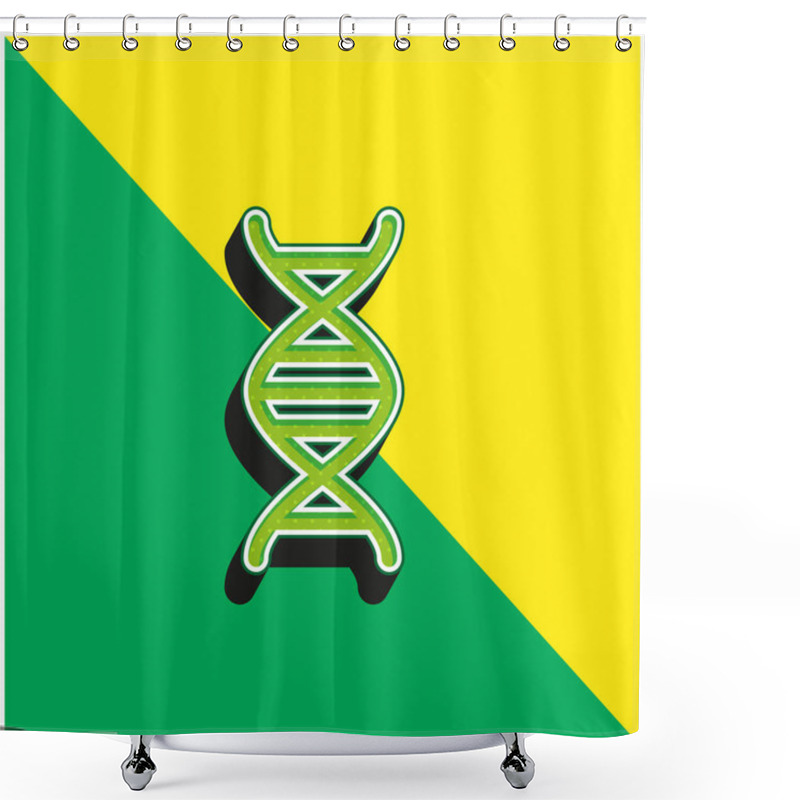 Personality  Biology Class Green And Yellow Modern 3d Vector Icon Logo Shower Curtains