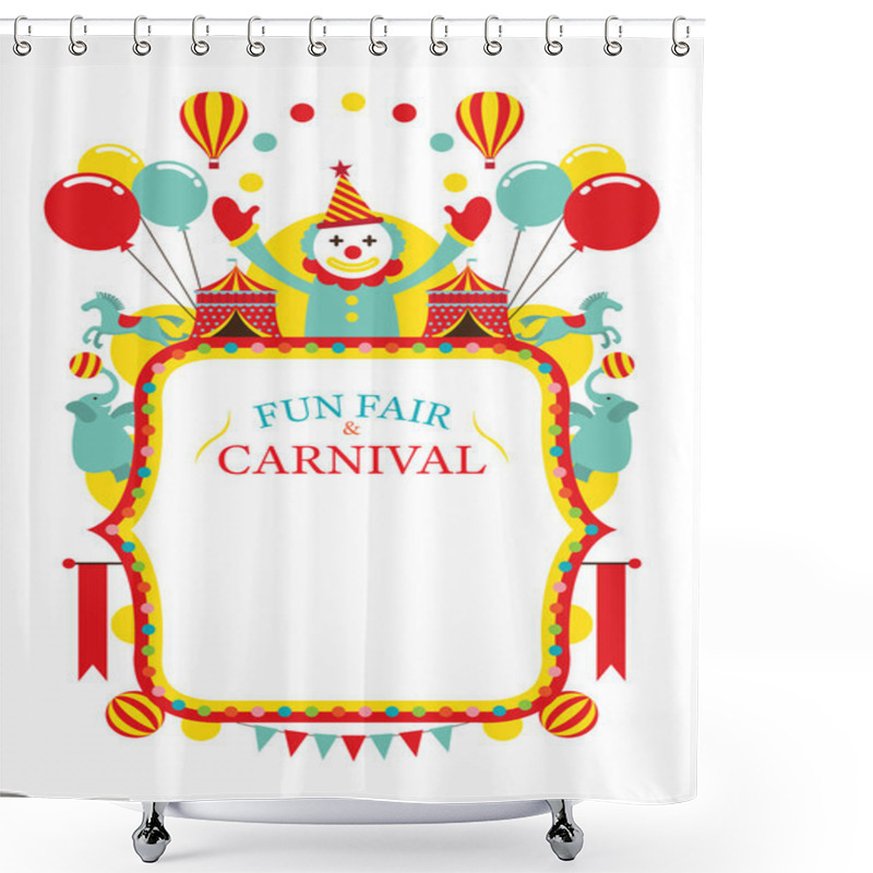 Personality  Fun Fair, Carnival, Circus, Frame Shower Curtains