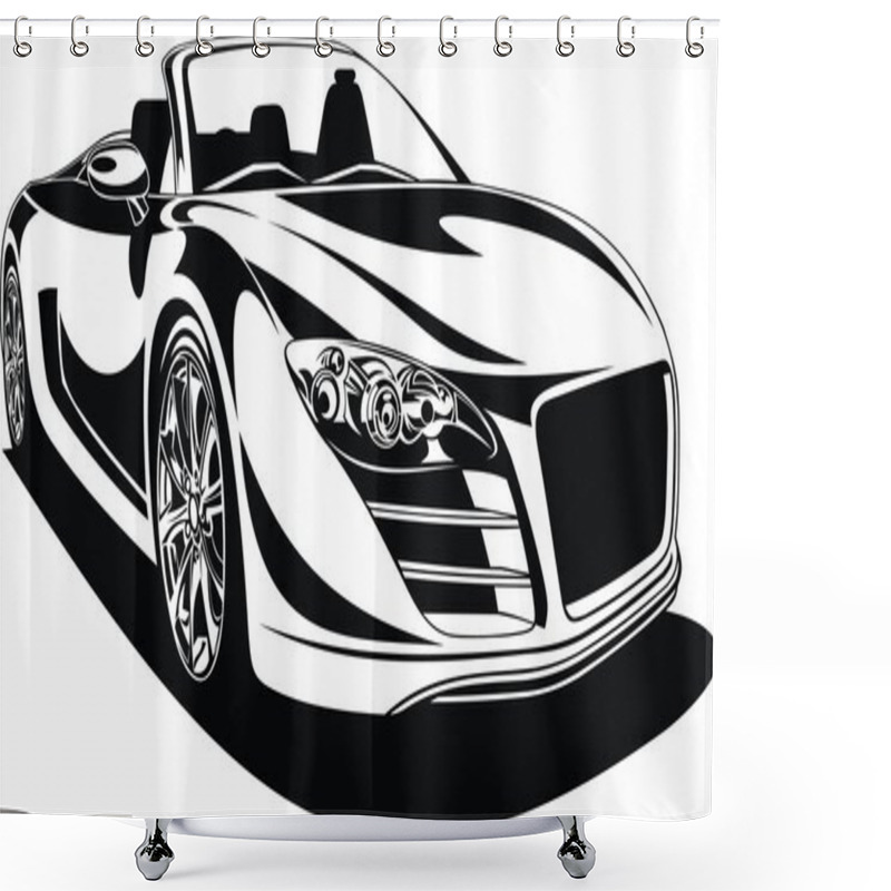 Personality  Sport Car Isolated Shower Curtains