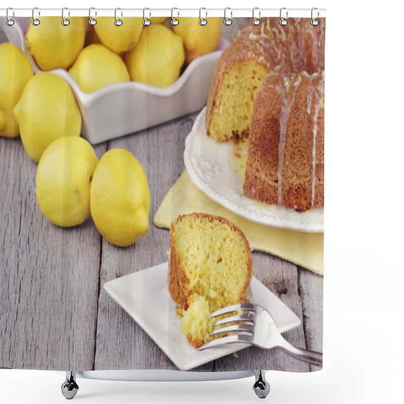 Personality  Lemon Bundt Cake Shower Curtains